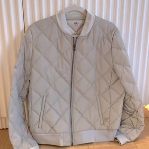 Alo Yoga Grey Bomber Jacket Size L